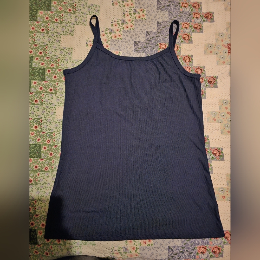 Blue Sleeveless Tank Top